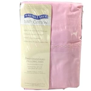 Classic Traditions Standard Pillowcases Soft Pink 200 Thread Count Cotton